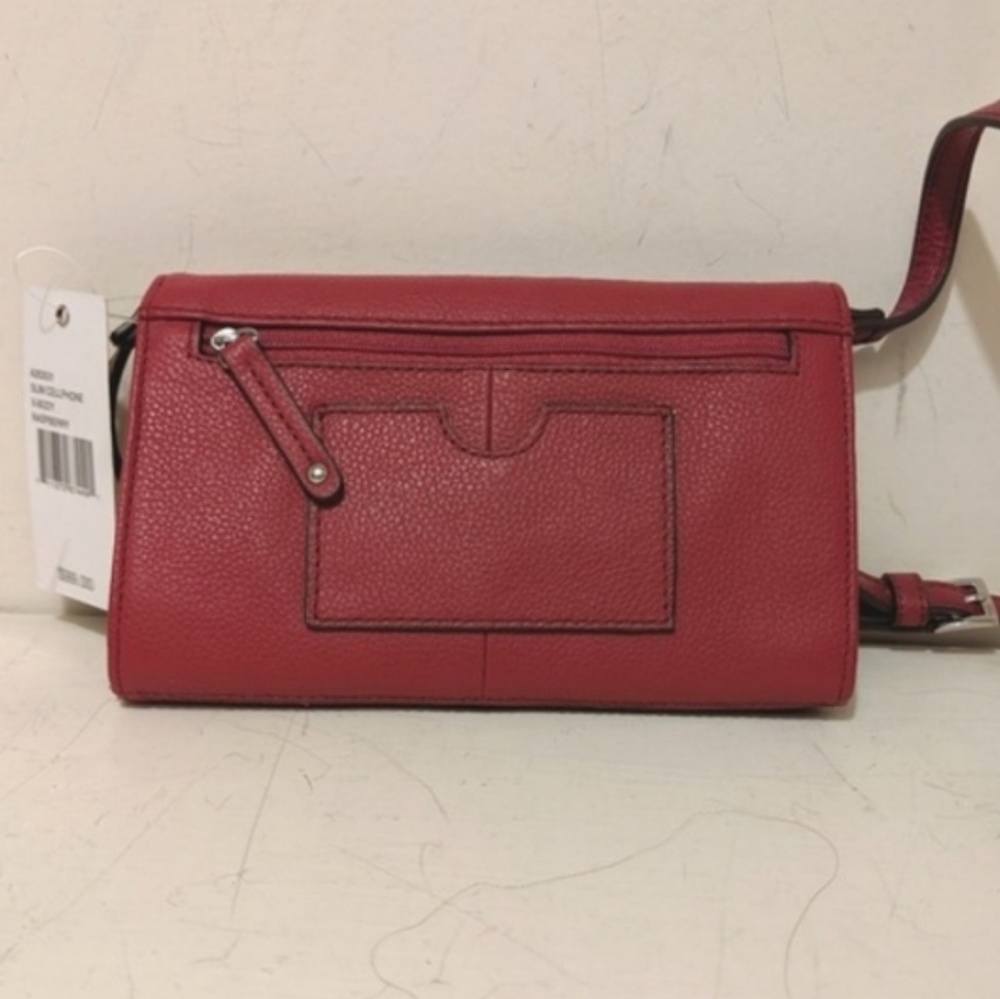 NWT Leather Raspberry Crossbody - Picture 4 of 8